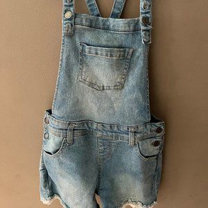 Girls Denim Short Overalls Cat & Jack - Size M (7-8)